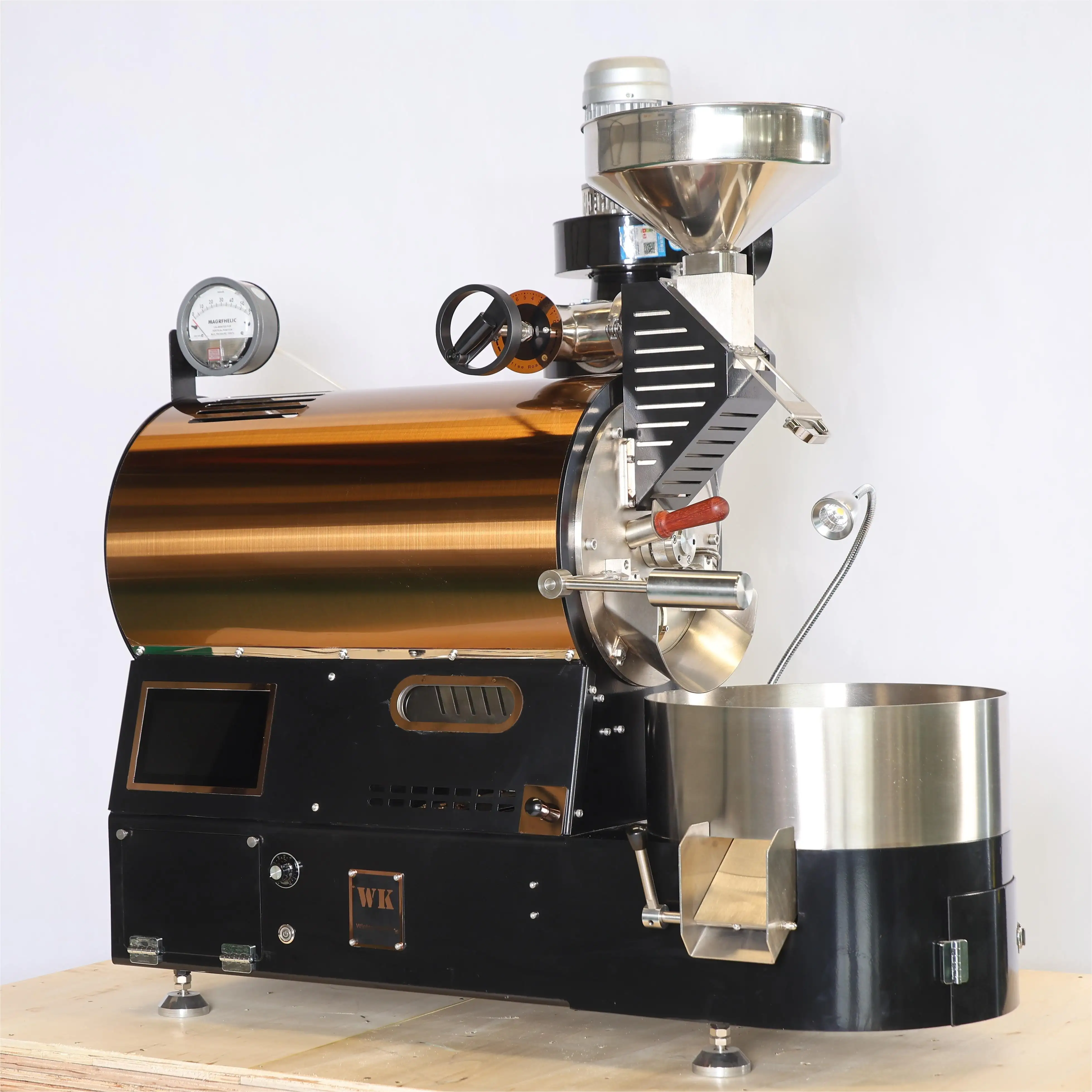 ماكينة تحميص قهوة 2 كجم من Wintop ماكينة تحميص حبوب البن للمتاجر والبيوت