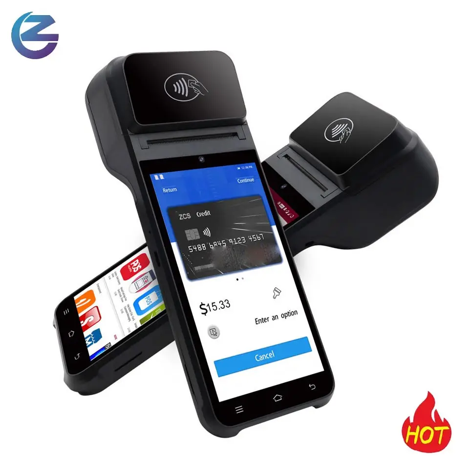 android handheld pos printer mini pos machine with mobile portable printer with docking station