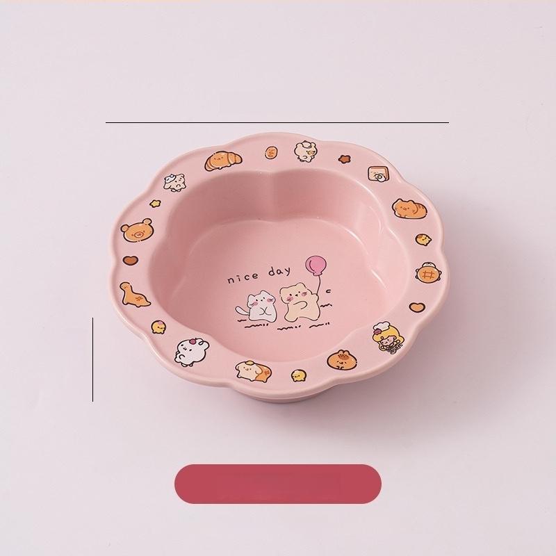 Cuenco profundo de encaje - rosa brillante