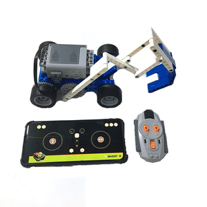 RC APP Programm Motor 4-Rad-Bagger Fahrzeug Auto Bausteine Kompatible Legoeds Wedo STEM Education Robotic Brick Toy - Product Image 1