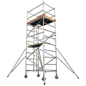 Easy Install <strong>Scaffolding</strong> Lock Pin H <strong>Frame</strong> <strong>Movable</strong> Aluminum Alloy Mobile <strong>Scaffolding</strong> with Wheels - Product Image 2