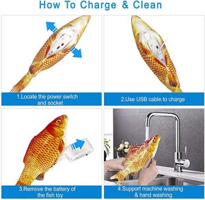 Juguete interactivo para gatos con peces, juguete realista para gatos con hierba gatera, juguete masticable automático para gatos de interior - Product Image 4