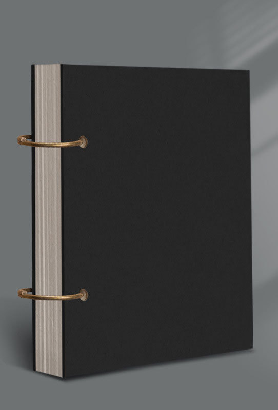 Black card edition-16k-160g-75 sheets-side-flip design