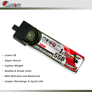 CODDAR RC LiPo Battery 1S 550MAH 3.7V 120C Hard Case A30 FPV Mini DroneHappy Model Mobula6 <strong>Mobula7</strong> Snapper GEPRC Cinewhoop - Product Image 5