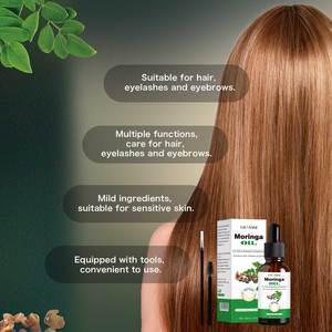 Fabrika toptan 100% saf doğal Moringa saç kremi yağı saç hasar onarım tedavisi bitkisel saç bakım yağı