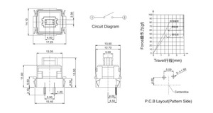 FOSEN 2Pin Taktsc halter für Computer /Laptop Druckknopf Tastatur taste PG155B02 - Product Image 2