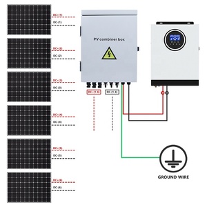CNLonQcom DC500V 125A 100A 80A 6 cuerdas 6 en 1 salida Solar PV Metal duradero IP66 caja combinadora impermeable para Panel Solar