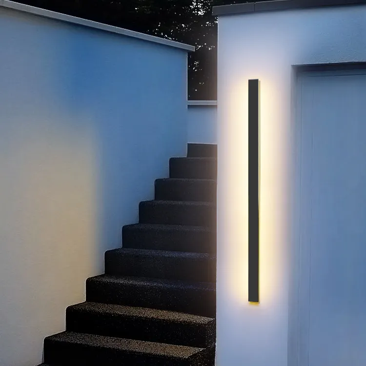Luz de pared rectangular de estilo nórdico moderno, lámpara led impermeable ip65 para villa, puerta de patio, interior y exterior, para decoración del hogar