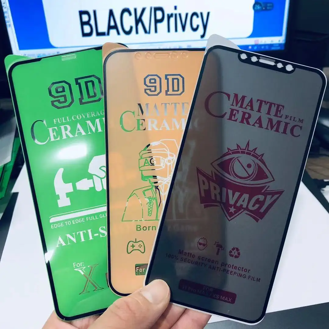 Mica Anti espion privaci verre de confidentialité téléphone portable anti peeping doux céramique mat écran de confidentialité protéger Flim