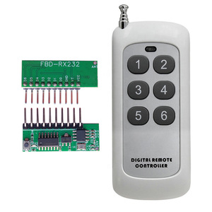 6-Channel Smart <strong>Remote</strong> <strong>Control</strong> Decoding Module High-Level Signal <strong>Output</strong> 433 Learning Code Electronic Receiver 12V PCB Plastic - Product Image 4