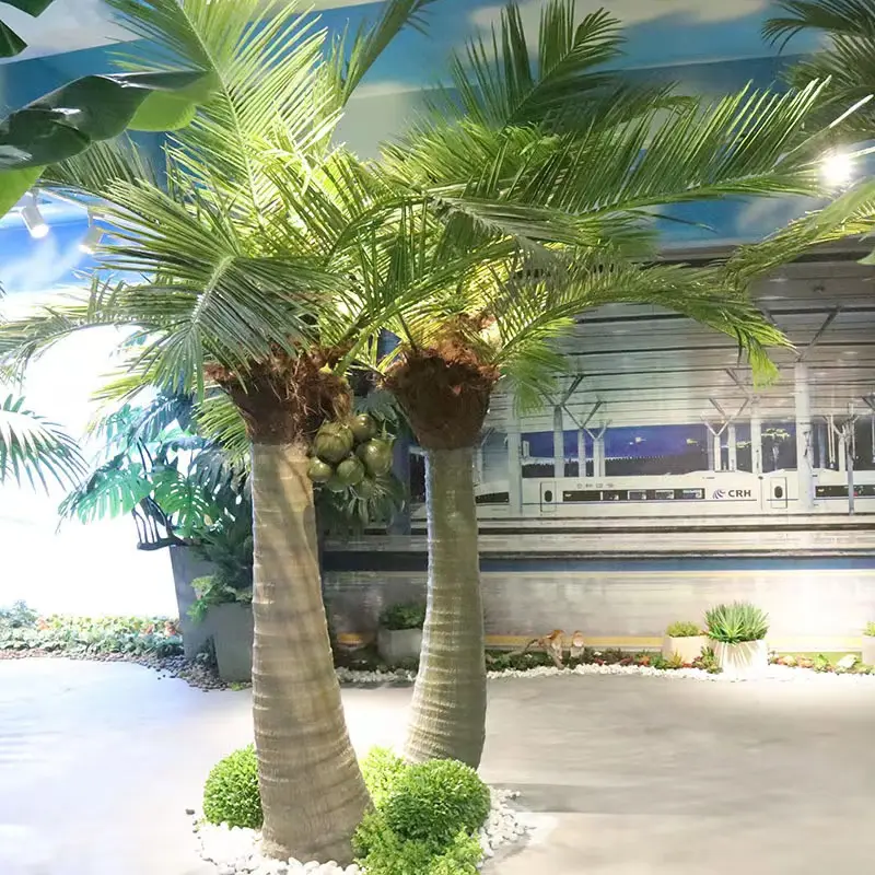 Künstliche Palmen Seetang bäume Kokospalmen im Freien Dekoration künstliche Pflanzen