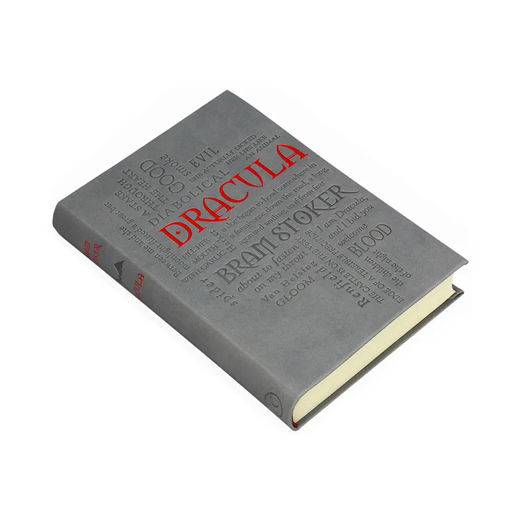 Stampa personalizzata libri di lettura copertina rigida immagine promozionale stampa in pelle timbratura blocco linea stampa libro