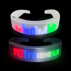 ที่คาดผม LED เรืองแสงปรับได้อุปกรณ์ประกอบฉากเทศกาลปาร์ตี้คอนเสิร์ตเรืองแสงที่คาดผมสีสันสดใสรองรับรูปแบบ DIY ข้อความตัวเลขสั่งทำได้ - Product Image 1