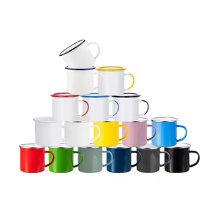 Multi-Capacity300ml 350ml 380ml 400ml 450ml 500ml <span class=keywords><strong>550</strong></span> ml özel beyaz yeşil enamel enamel kahve çay bira içme kupaları fincan