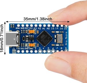 3er Pack Pro Micro ATmega32U4 5V 16MHz USB-Programmier entwicklungs karte für Arduino IDE Kompatibel mit Pin Header