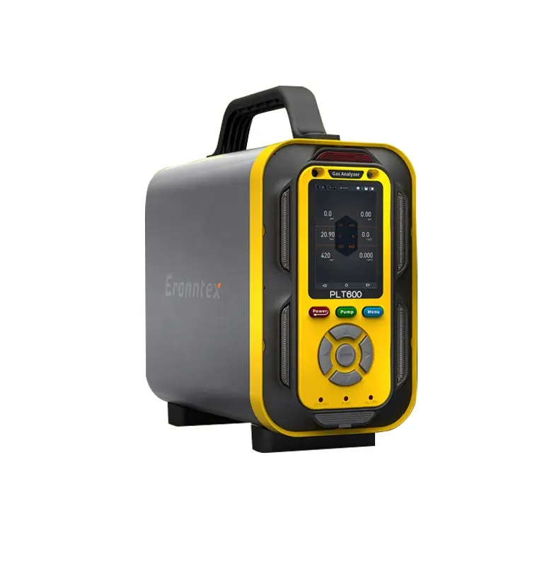 Portable 6 In 1 Senyawa Detektor Gas CO O2 H2S EX CO2 NOX Emisi Nitrogen Oksida 6 Gas Analyzers Gas tester dengan Inner Pompa