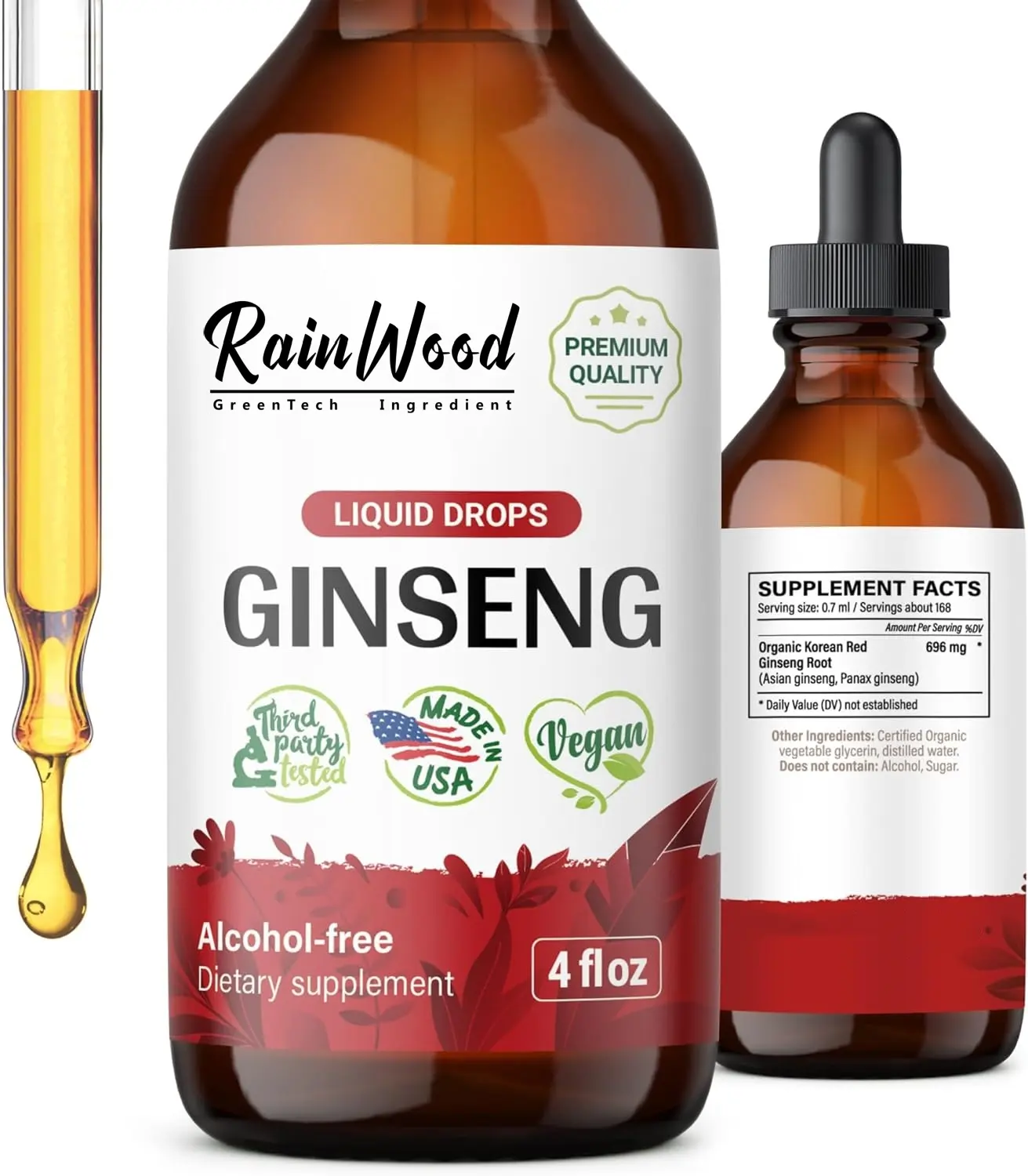Ginseng Extract Drops Private Label Korean Red Ginseng Liquid