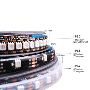 WS2815 WS2812B WS2813 güncellenmiş LED şerit RGB tek tek adreslenebilir LED ışıkları çift sinyal 30/60/100/144 LED/m DC12V - Product Image 4