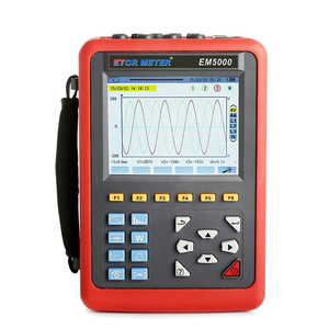 ETCR EM5000 Analizador de calidad de energía portátil 4V/4C Canales 50th Harmonic Almacenamiento de datos de 300 días para monitoreo de energía industrial - Product Image 1