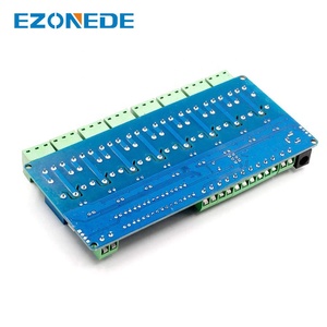 Módulo de relé Rtu, 8 canales, 12V, entrada/salida, interfaz de comunicación RS485/TTL, relé, 8 Indicadores de relé