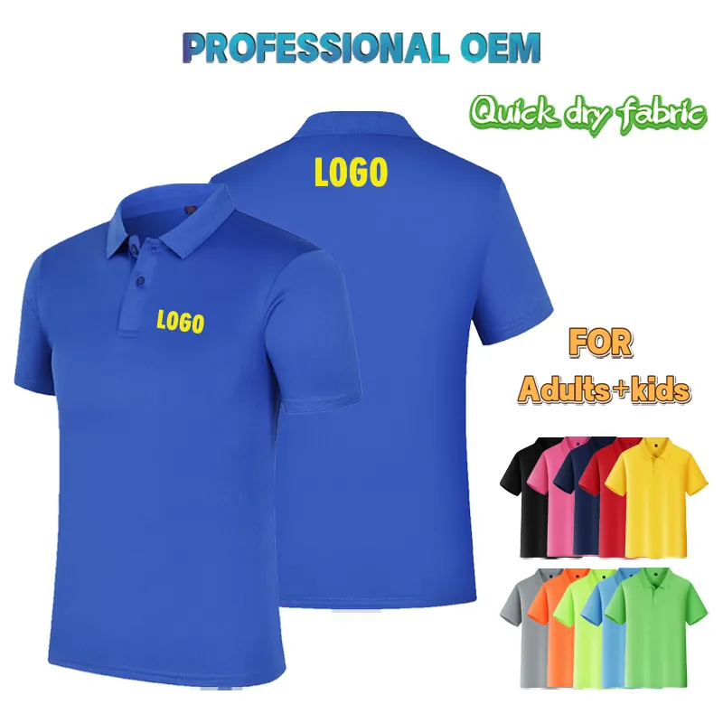 Promozione vendita Design personalizzato 100% poliestere sublimazione uomo Golf Polo T Shirt per bambini e adulti