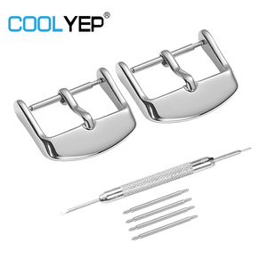 Coolyep批发制造商定制部署扣不锈钢金属针带带扣手表扣 - Product Image 5
