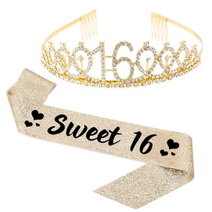 13th 16th 18th 21st 40th 50th 60th 70th doğum günü kanat ve Tiara doğum günü muhteşem kanat ve taç parti süslemeleri için Set - Product Image 4