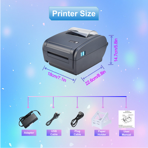 La impresora de etiquetas adhesivas fácil de usar proporciona una aplicación de teléfono gratuita y un software de edición de etiquetas Barternder para computadora - Product Image 2