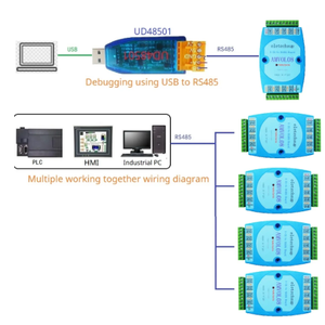 8 Channel <strong>Analog</strong> <strong>Output</strong> 0-10V 0-5V AO <strong>Module</strong> RS485 Modbus RTU to Voltage PLC Remote IO Expansion Board