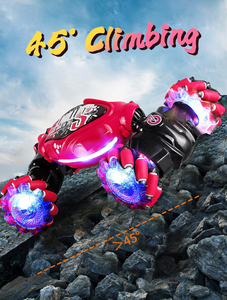 รถสตันท์บังคับวิทยุ4WD 2.4ก. มีไฟ LED หมุนได้360 ° รถควบคุมด้วยรีโมตรถของเล่นสำหรับเด็ก - Product Image 6
