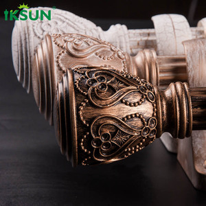 Iksun Op Maat Gemaakte Aluminium Geschilderde Klassieke Decoratieve Raamgordijnroeden Luxe Gordijnstokken - Product Image 6