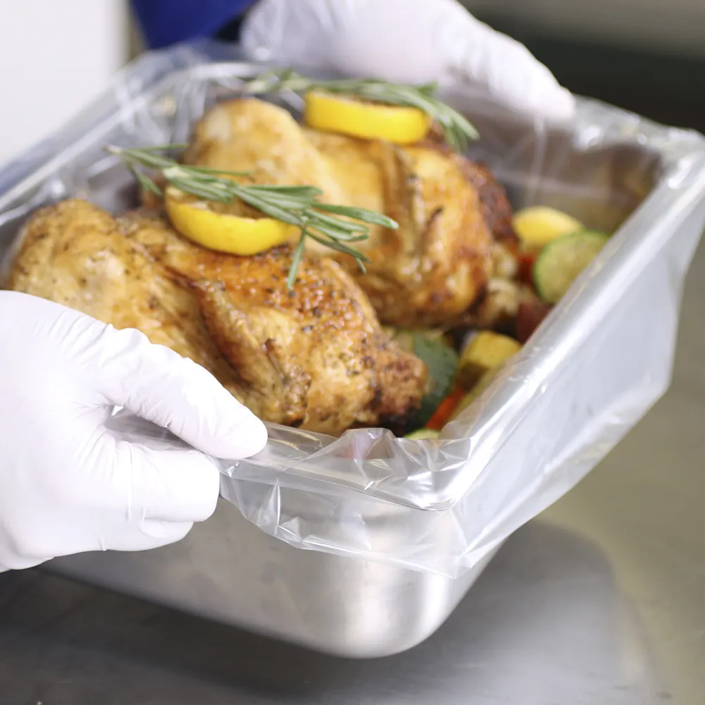 Saco de forno para embalagem de peru de plástico para cozinhar frango assado a alta temperatura com logotipo de qualidade alimentar por atacado