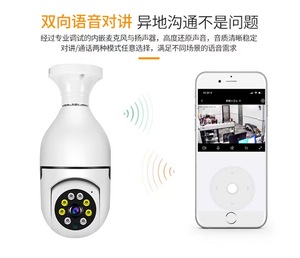 LED-Licht kamera lampe 1080P Überwachungs kamerasystem mit 2,4 GHz WiFi 360-Grad-Panorama-Wireless-Heim-IP-Kameras