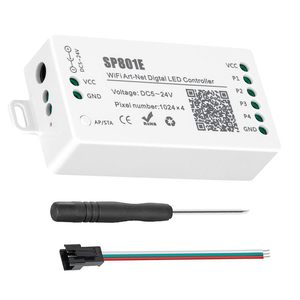 Светодиодный Wi-Fi контроллер Art-Net SP801E DC 5-24 В для WS2812B WS2811 WS2815 SK6812, цифровая светодиодная лента RGB, матричная панель, модуль освещения - Product Image 1