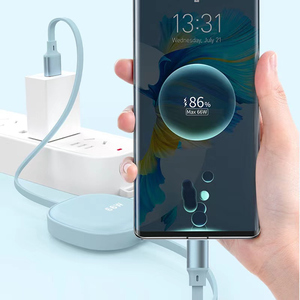 Fast <strong>Charger</strong> 66W Retractable 3 in 1 USB Charging Cable USB <strong>One</strong> Way Retractable Cable - Product Image 4