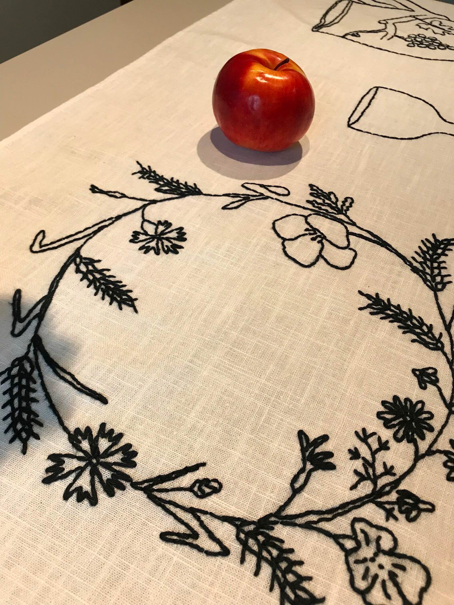 Serviettes en lin monogrammées