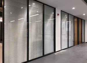 Modern Design Privacy <strong>Partition</strong> Louver <strong>Partition</strong> Aluminum Frame <strong>Fixed</strong> Detachable Office Glass <strong>Partition</strong> <strong>Wall</strong> - Product Image 5