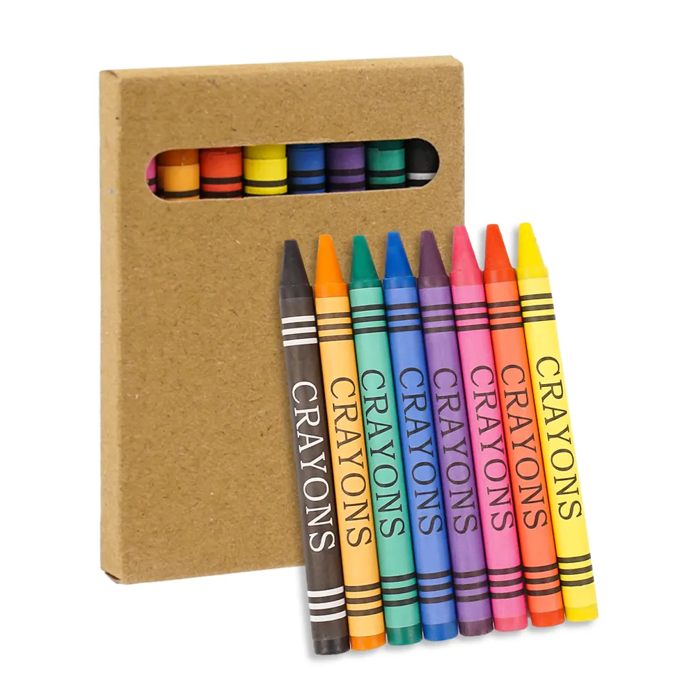 Atacado Barato Não-tóxico Pintura Crayons 6 8 12 16 20 24 48 Cores Crayons Set Crayon De Cera Para Crianças Crianças