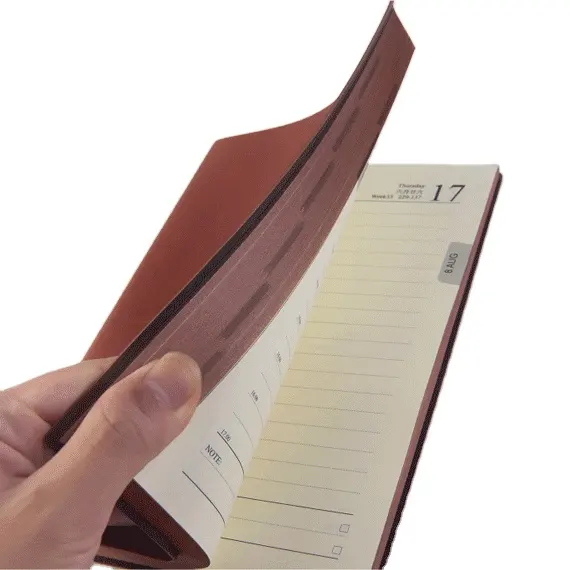 Caderno de diário produz personalizado, design de capa de impressão personalizado de escritório barato feito à mão