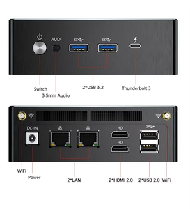 AMDミニポータブルゲームPC R Yzen 7 8845HS CPUデュアルHDディスプレイ16GB RAM M.2 NVMe SSD Linux OS強力なオフィスビジネスコンピュータ - Product Image 4