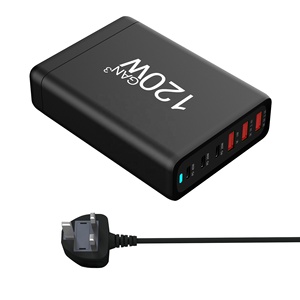 120w USB C fiş şarj PD USB duvar şarj adaptörü 6 limanlar QC3.0 hızlı şarj usb-c masaüstü Gan Laptop şarj cihazı MacBook için - Product Image 6