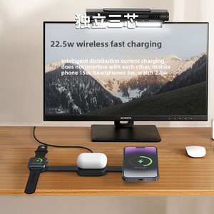 Apple manyetik kablosuz şarj 3 in 1 kablosuz şarj istasyonu için kompakt uygun 3-in-1 2025 15W - Product Image 3