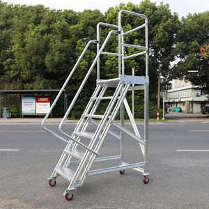 <strong>Platform</strong> Step Stairs Durable Ladder Aluminum Ladder With Handrail Walkways Ramp <strong>Systems</strong> Work <strong>Platforms</strong> Container <strong>Unloaded</strong> Ladder - Product Image 5