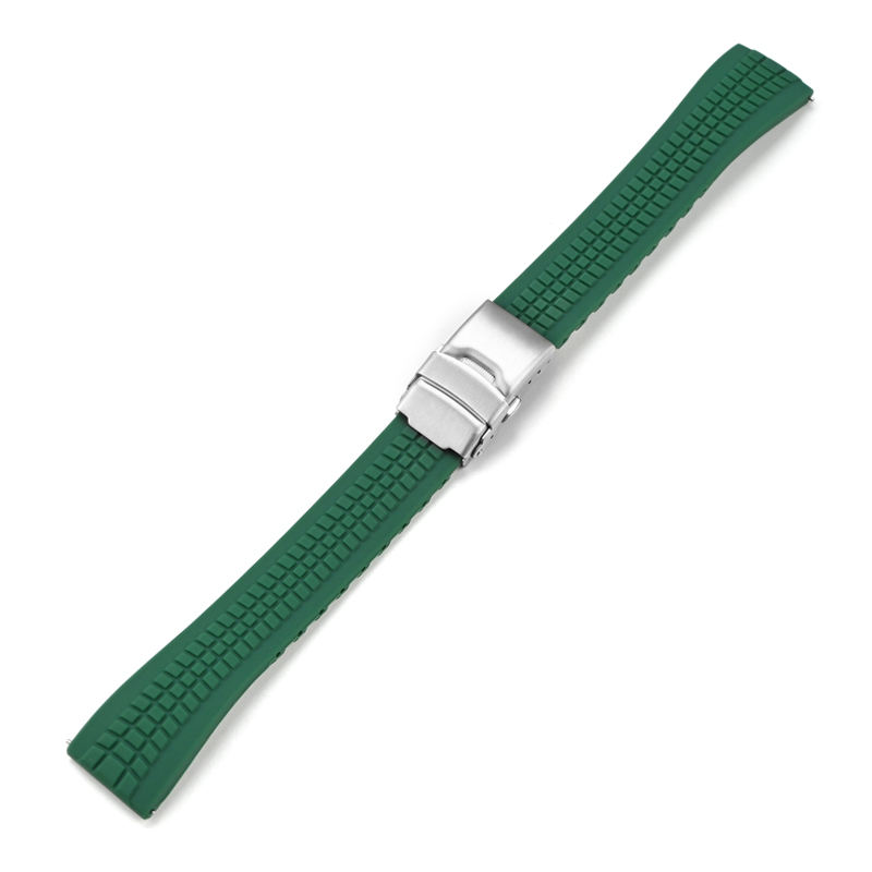 dark green+silver buckle