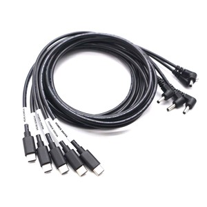 USB Type C Male <strong>Input</strong> to DC 5521 5525 4817 Male Voltage Booster Cable for Router Small Fan Type C <strong>Device</strong>