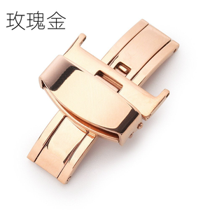Cierre desplegable de acero inoxidable, hebilla de cierre de reloj de repuesto para correas de reloj de cuero, 4 colores - Product Image 3