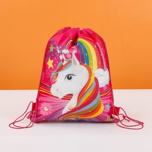 Mochilas con cordón de algodón personalizadas Mochila con cordón para niños Su logotipo aquí Sacos Cinch personalizados - Product Image 2