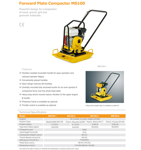 Çin üretici Masalta 100kg titreşimli plaka kompaktörü ileri compktör asfalt su tankı ile sıkıştırma için dökme demir - Product Image 5
