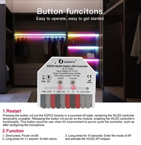 Смарт-домашний RGB CCT светодиодный контроллер яркости Регулируемый эффект синхронизации функция ESP32 WLED цифровой светодиодный контроллер - Product Image 4