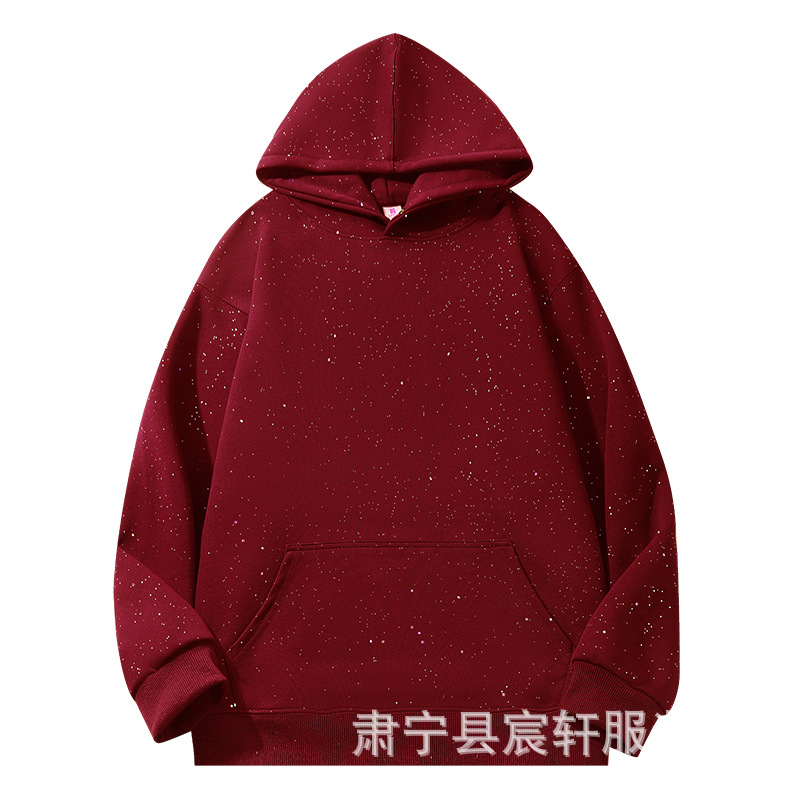 Burgundy-gipsophila hooded